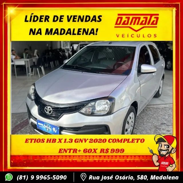Toyota Etios X 1.3 Flex 16V 5P Mec. 2020